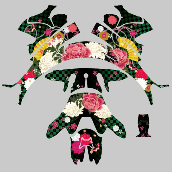 ショウエイ VFX-W VFX-WR アライ V-CROSS4 和柄 オフロードヘルメットデカール（...