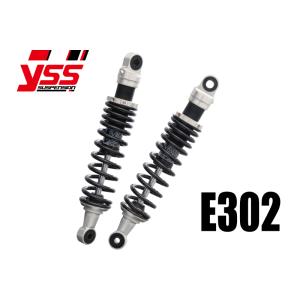 YSS ワイエスエス SPORTS LINE 【Eシリーズ】 E302 300mm SR400/500 シルバー/ブラック リアサスペンション｜motofellow