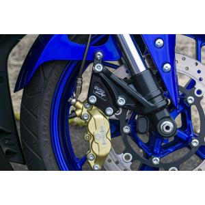 OVER オーヴァー フロントキャリパーサポート ブレンボ40mm/4P用 ブラック YZF-R25(19)・YZF-R3(19)｜motoism