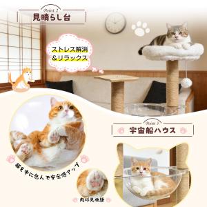 【新登場】キャットタワー スリム 猫タワー 宇...の詳細画像2