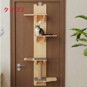 [限定セール]キャットステップ 木製 ドア掛け...の詳細画像2