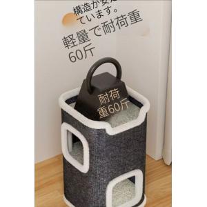 【当社人気】キャットタワー 省スペース 据え置...の詳細画像3