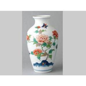 813 有田焼　松竹梅　花瓶 深川製磁 花瓶 宮内庁御用達 花器 花入 金彩 松竹梅 壺 花差 フラワー