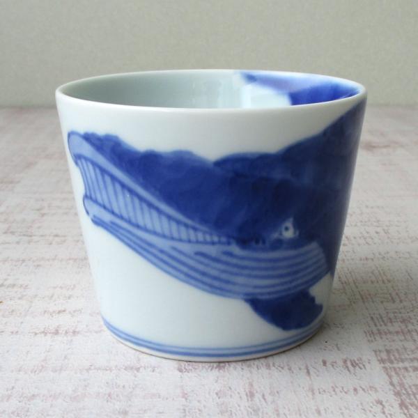 有田焼 渓山窯 染付 ナガスくじら 蕎麦猪口 上品 モダン かわいい 洗練 小鉢 湯呑 デザートカッ...