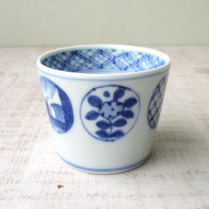 【CM77】古伊万里 青磁 染付 猪口 四客 陶芸 湯呑 酒器 小鉢 向付 懐石 有田焼 染付 古伊万里 花唐草 蕎麦猪口 そば猪口 つゆ入れ 小鉢 湯呑