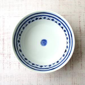 有田焼 芙蓉手南蛮人と船 菓子器／懐石鉢 有田焼青花（しん窯）造 化粧