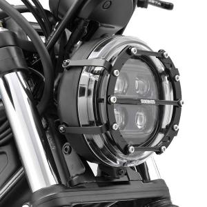 モトトリオ（MotoTrio）ステンレス ヘッドライトブラケット シルバー