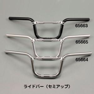 デイトナ DAYTONA 65665 ライドバー2セミアップ 全幅620×高さ163×奥行102mm シルバー 汎用 モンキー ズーマー｜motokichi