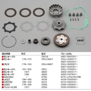 デイトナ DAYTONA 69430 プライマリードライブギヤ 3ディスククラッチキット(68131)補修パーツ モンキー ゴリラ JAZZ マグナ50｜motokichi