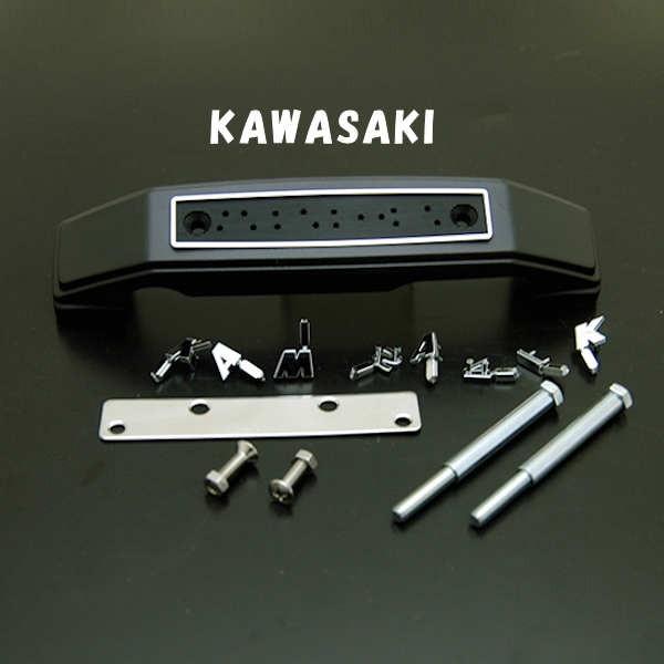 ドレミコレクション 30057 フォークカバーエンブレム KAWASAKI ブラック ステー付き ゼ...