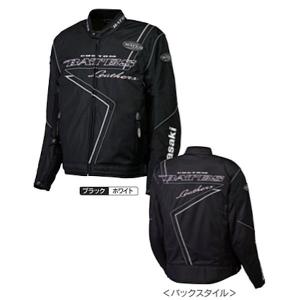 Kawasaki純正 カワサキ J8001-2806 カワサキ B2SPライダースメッシュジャケット ブラック/ホワイト Lサイズ｜motokichi