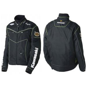 (在庫あり) Kawasaki純正 J8001-2839 カワサキ 3シーズンライディングジャケット Mサイズ ブラック/グリーン｜motokichi