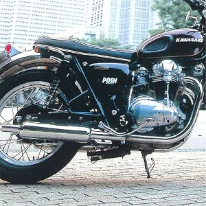 スズキ GN125H GN125-2F キャプトンマフラー シルバー メッキ クローム