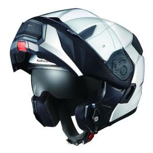 (在庫あり) RYUKI OGKカブト リュウキ ホワイトメタリック Sサイズ システムヘルメット｜motokichi