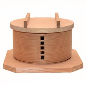 セイロ 小 栗久 曲げわっぱ 元丸屋特製抗菌アクリルたわし付 送料無料