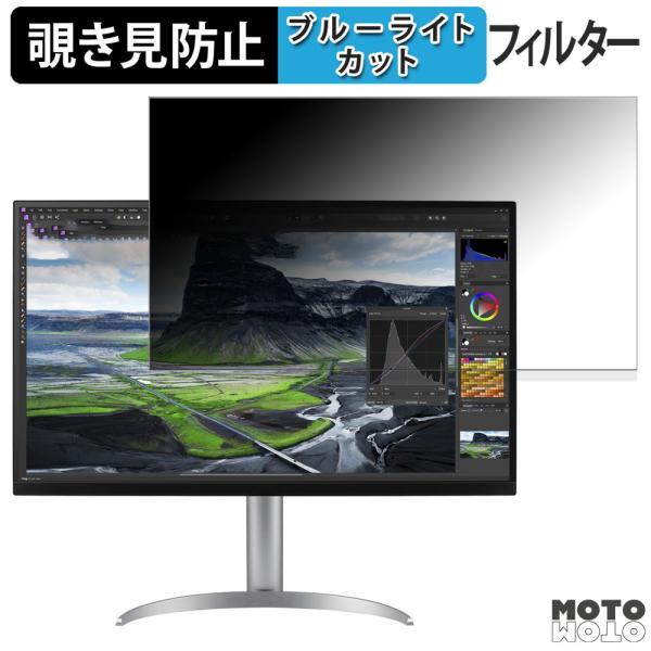 LG 32UQ85RV-W 31.5インチ 16:9 対応 覗き見防止 ブルーライトカット プライバ...