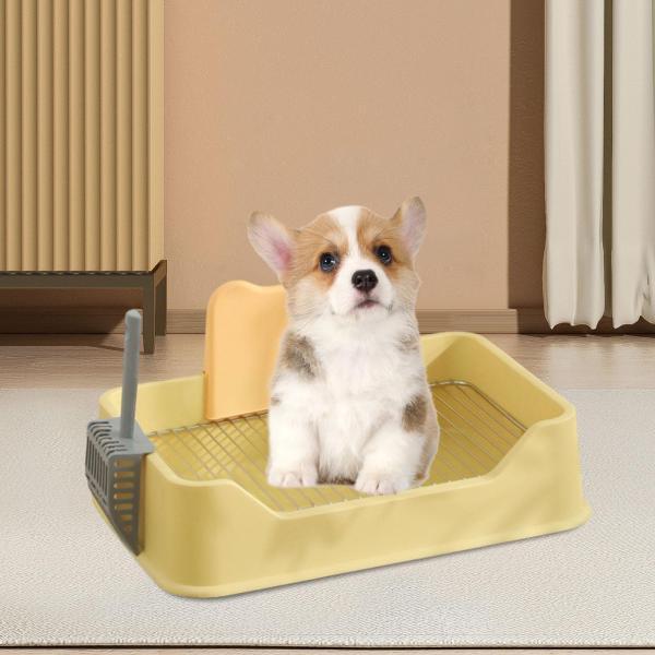 ペット犬トイレ子犬トレーニングトイレトレイトイレパン室内犬トイレトレイイエロー