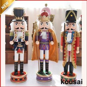 クリスマス 木工品☆くるみ割り人形 ドイツ 国王 兵士 ドラマー 人形 祝日 38cm 人形 工芸品 洋風 置物 サンタクロース プレゼント