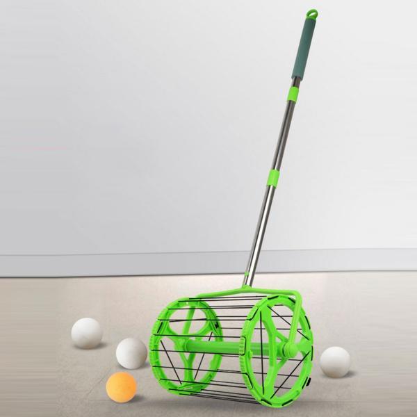 テニスボールピッカー調整可能な伸縮式ボールレトリーバートレーニングツールグリーン