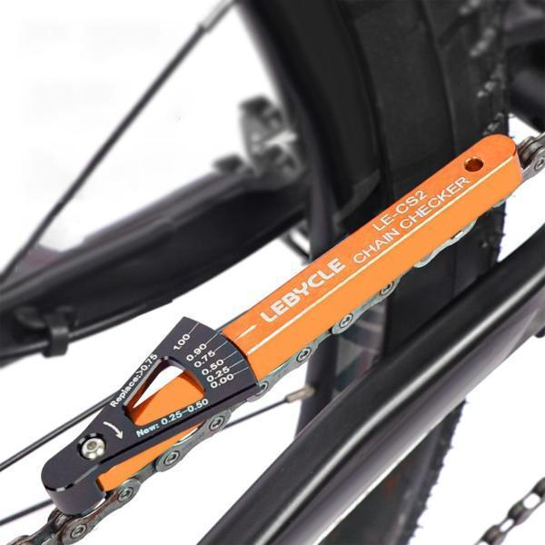 マウンテンバイクサイクリング修理オレンジ用自転車チェーンチェッカー自転車摩耗インジケーター