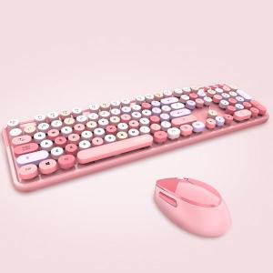 MacPCラップトップピンク混合色用の2.4GHzキーとマウスのセット｜motomurastore3