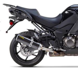 Versys 1000 15-18 S1R ブラックカーボン スリップオンマフラー Two Brothers Racing カワサキ｜motoparts