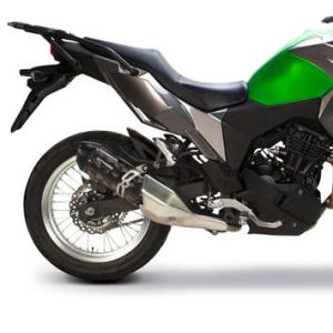 Versys-X 250/300 17-22 S1R ブラックカーボン スリップオンマフラー Two Brothers Racing｜motoparts