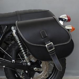 トライアンフ ボンネビルT100/T120 サイドカバーバック 本革 BAD&G