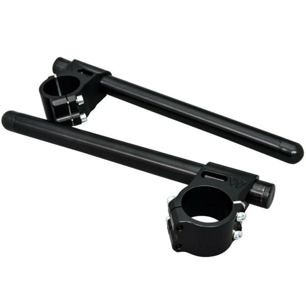 カワサキ ニンジャZX-10R/RR/6R  セパハン 50mmフォーククランプ ブラック/シルバー...