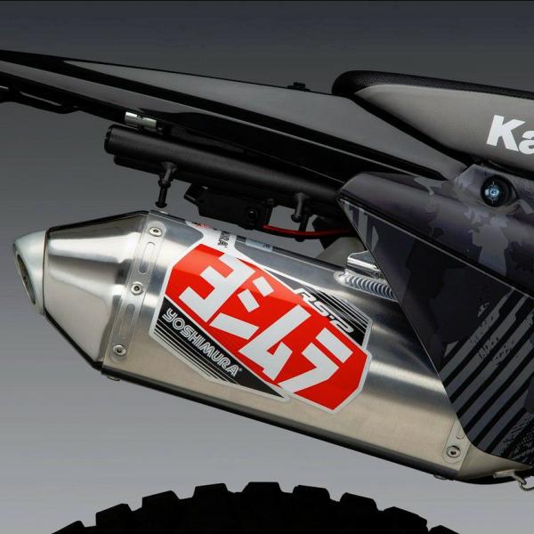 KLX250S/SF, KLX300S/SM ヨシムラUSA RS-2 ステンレス スリップオン マ...