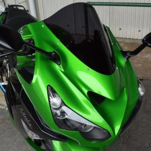 ZZR1400/ZX-14R ブラック/シルバーメッシュ リアフェンダー チェーン