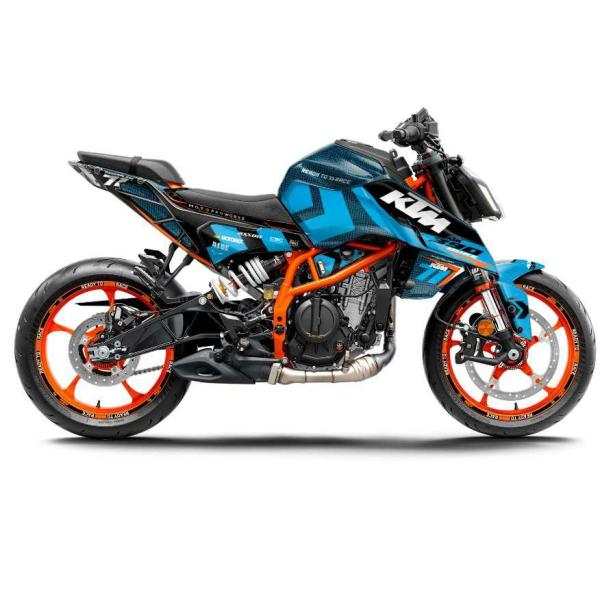 Moto Pro Works フルデカールキット Rasorblade (ブルー) KTM 390デ...