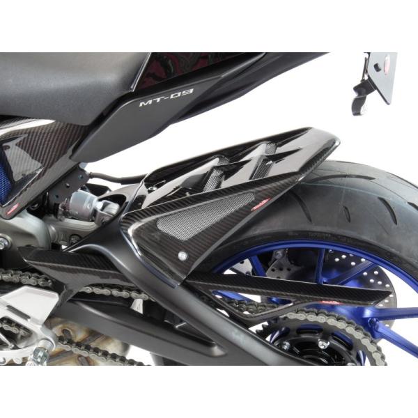 POWERBRONZE リア フェンダー カーボン/シルバー HUGGER ヤマハ MT-09,FZ...