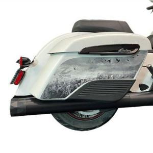 インディアン ツーリングモデル スリップオンマフラー B.A.M. Sticks 4インチ ブラック...