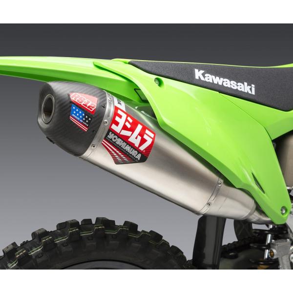 ヨシムラUSA  RS-12 ステンレス アルミ フルエキゾースト マフラー カワサキ KX250F...
