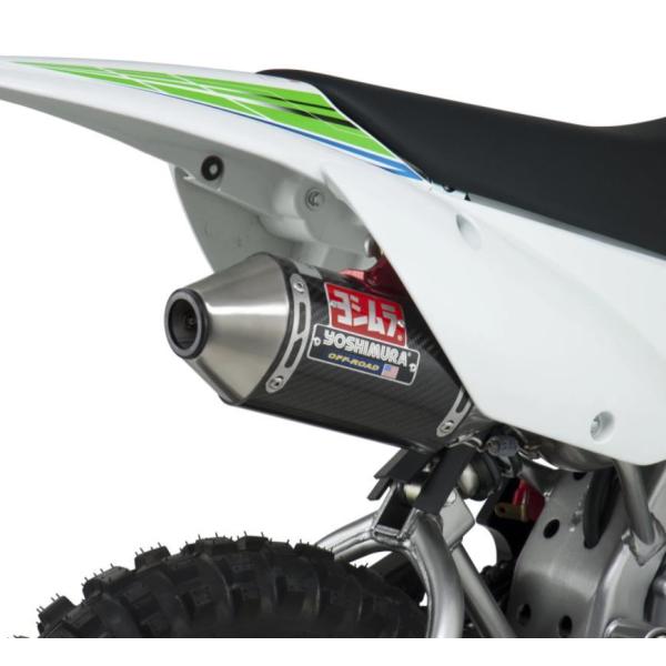 ヨシムラUSA RS-2 ステンレス/カーボン フルエキゾーストマフラー カワサキ KLX110/L...