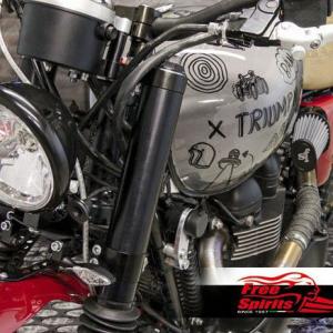 トライアンフ 空冷T100 スクランブラー スラクストン フォークカバー FREE SPIRITS