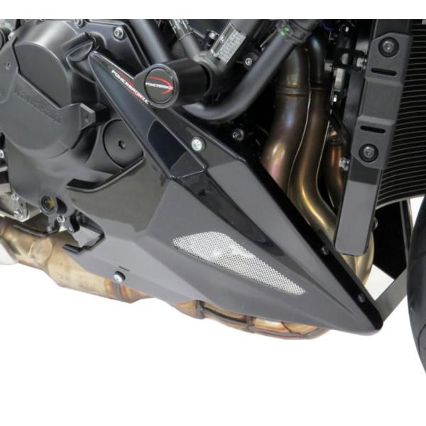 Z H2 アンダーカウル チンスポイラー ブラック/シルバーメッシュ カワサキ POWERBRONZ...