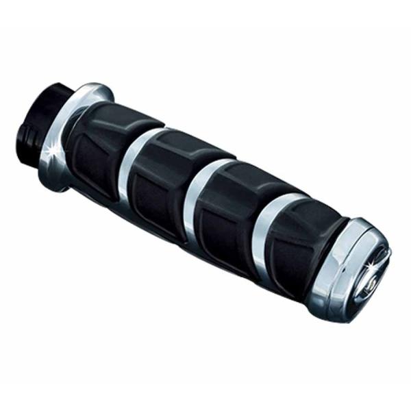 KURYAKYN KINETICグリップ クローム 1インチハンドル ホンダ スズキ用