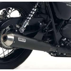 ボンネビル T100/T120 スリップオンマフラー Eマーク付き ブラック