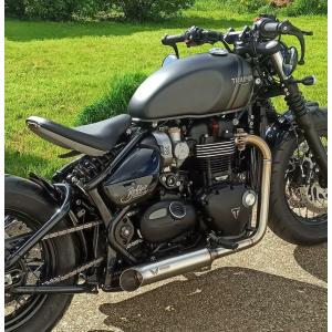 j*8様 トライアンフ 水冷ボンネビル T100 120 純正エキゾーストパイプ トライアンフ 水冷ボンネビルT100/T120 フルエキゾースト