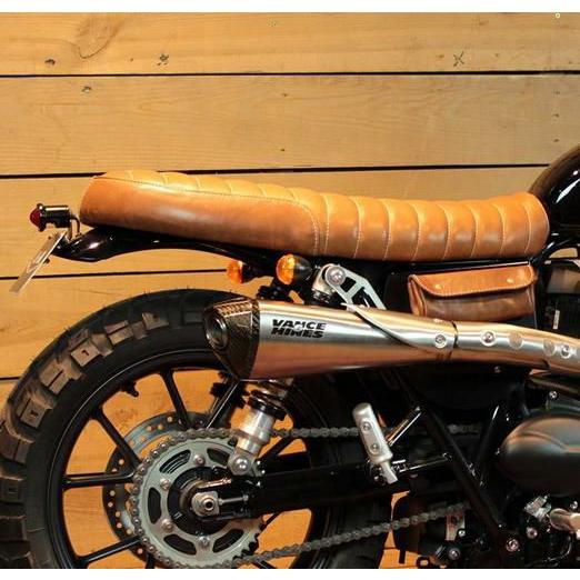 ボンネビル T100/T120,ストリートツイン ブラックレザー ヘリテージシート BAAK