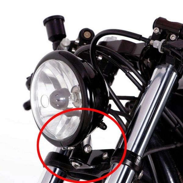 トライアンフ 空冷T100 スクランブラー スラクストン 5-3/4インチ ヘッドライト ブラケット...