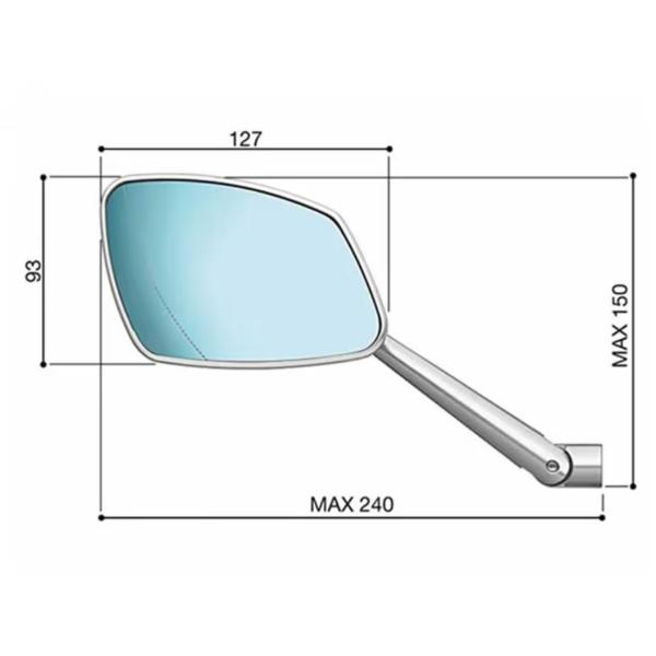 rizoma 汎用ミラー「4D」  右側 リゾマ