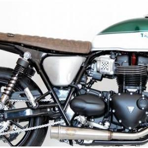 トライアンフ T100 T120 ストリートカップ/ツイン サイドカバー マットシルバー RAISC...