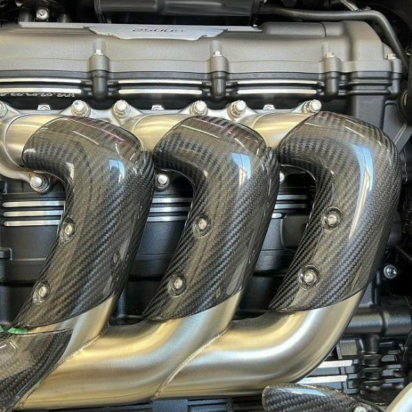 トライアンフ ロケット3R/ロケット3GT エキパイヒートガード ドライカーボン SPEEDRA