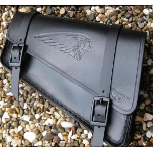 ミニサドルバッグ ブラック インディアン  dhカスタム