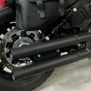 ホンダ グロム 21- スリップオンマフラー ブラック レッドアクセント
