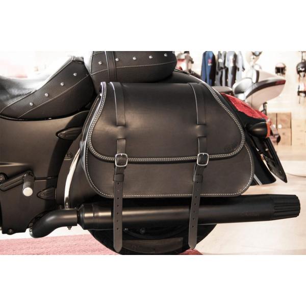 エンズクォイオ(Endscuoio) Apache レザー サイドバッグ 左側 Indian Chi...