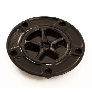 EVOTECH フューエルタンクキャップ ブラック/ブラック Kawasaki タイプ1